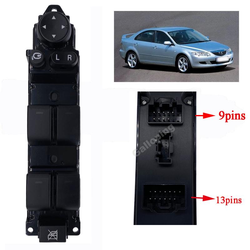 

For 2007-2013 Mazda 6 GH 1.8L 2.0L 2.2L Front Left Driver Electric Window Lifter Button Switch Control Unit GS1E66350A Auto Part