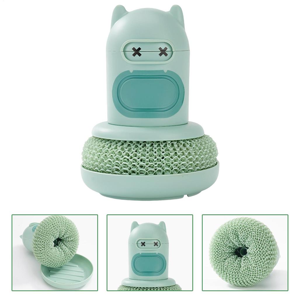 Kitchen brush Multi Use Soap Dispensing Scrub Brush anti scratch reusable pot brush sponge brush Universal Kitchen Dish Brush