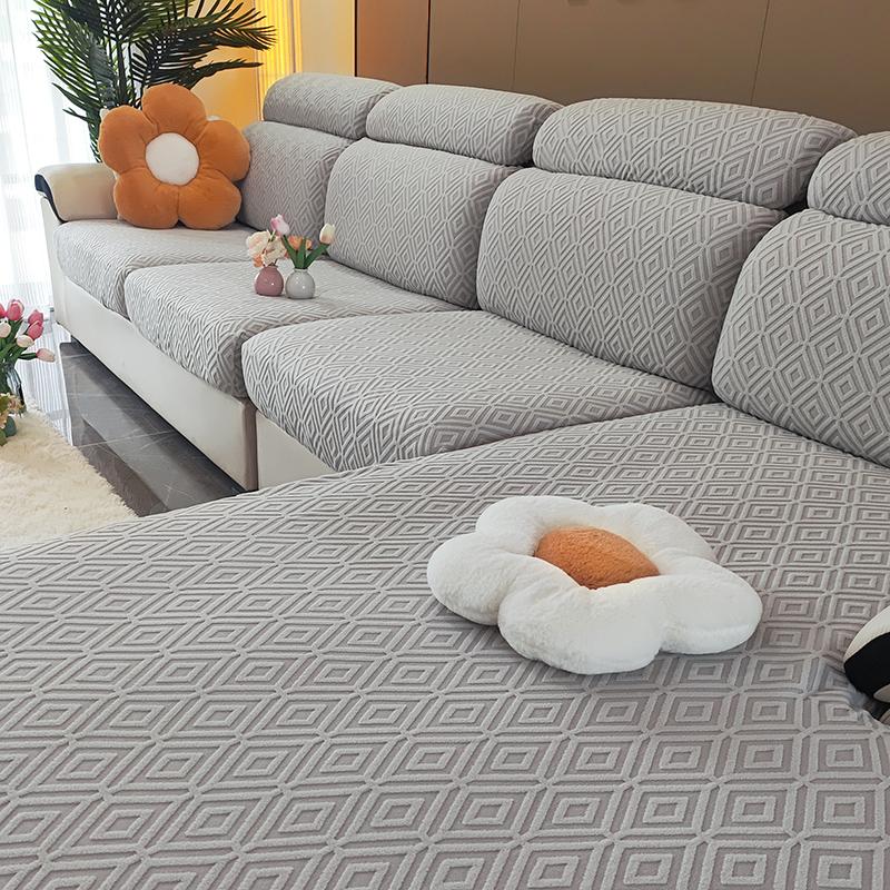 Jacquard Sofa Seat Cushion Covers For Living Room Anti-Slip Anti-Dust Wear-Resistant Elastic Couch Cover Furniture Protector 1Pc