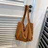 Koreanische Version von großer Einkaufstasche lässige Handtasche Cord-Tragetasche einfache Retro-Schultertasche für Damen