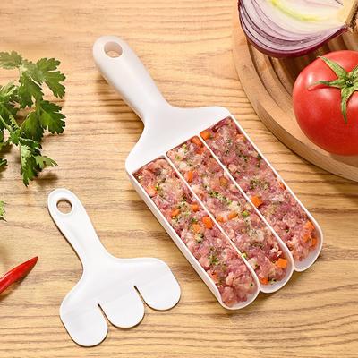 Molde para Albóndigas Mejorado Empujando Antiadherente Relleno Aves Bola de Carne Moldeadora Cuchara para Cocinar Material PP de Grado Alimenticio Cocina