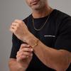 18K Gold Stainless Steel Open Bangle - Women's Geometric C-Shaped Minimalist Bracelet for Commuting