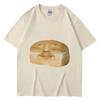 Funny Bread Pattern Print T-shirts Humor Creativity Short Sleeve Casual Men's and Women's Unisex T-shirts