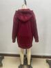 European & American Autumn/Winter Fashion: Women's Solid Color Loose Fleece Hooded Sweatshirt Pullover.