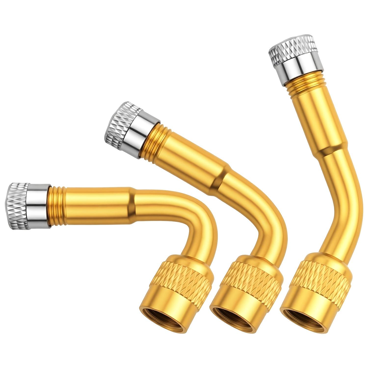3pcs Tire valve stem extender 45/90/135 Degree Angle Brass Air Tyre Valve Stem with Extension Adapter for Car Truck Motorcycle 3pcs