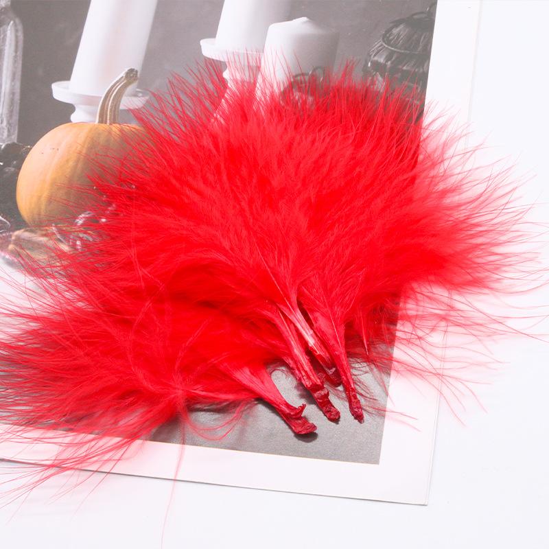 8-12cm Colored Plumas Natural Turkey Marabou Feather Fluffy Plume Wedding Dress Party DIY Decorations Handicraft Accessories