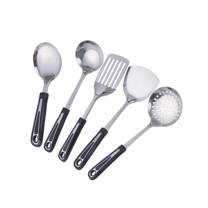 Thickened Stainless Steel Spatula Household Frying Spatula Rice Spoon StrainerCooking Kitchenware Set