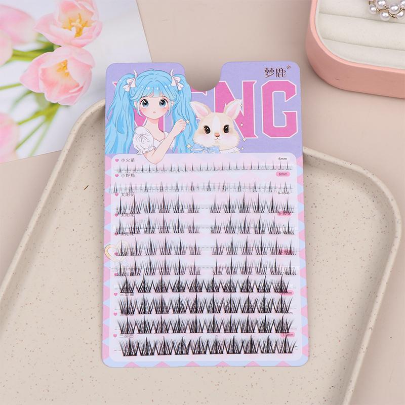 

124 шт. Manga Lashes Thick Little Devil Individual Lash Clusters Natural Cos Eyelash Extension Korean Makeup Diy Flashe