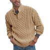 Men's Solid Color Half Turtleneck Slim Fit Long Sleeve Knit Sweater.