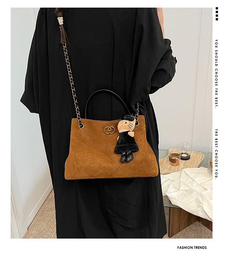 Handheld Frosted Chain Bag for Women - 2025 Large-Capacity Shoulder Crossbody with High-End Style