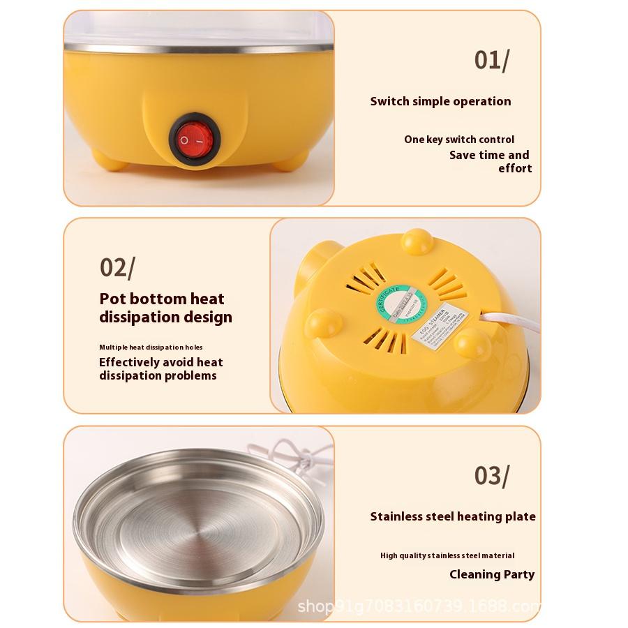 Multi-function Electric Egg Cooker Single Double Layer Egg Cooker Mini Steamer Poaching Kitchen Cooking Machine