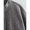 DAFIFY Women's Fashion Casual Solid Color Print Autumn Winter Long Sleeve Stand-Neck Jackets & Coats
