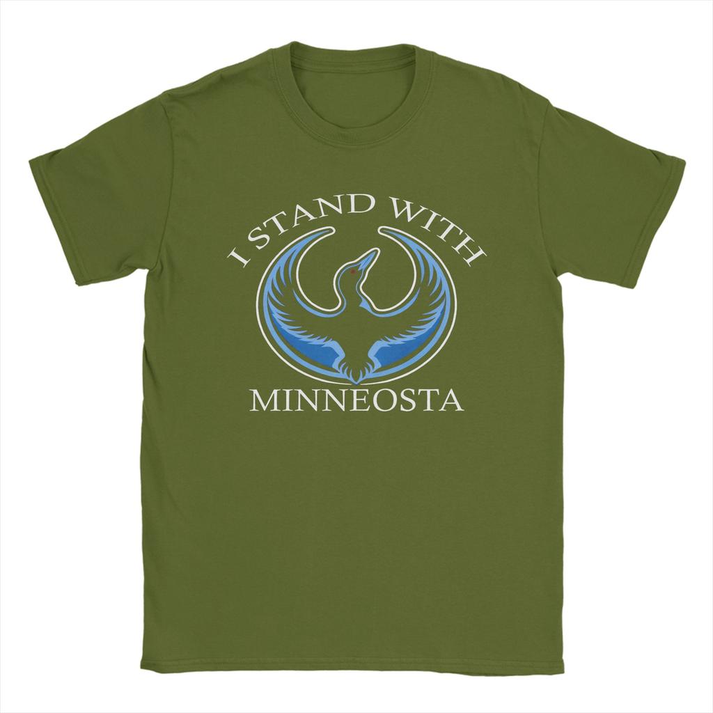 Unisex Ice Out I Stand With Minnesota T Shirt Cotton Clothes Funny Short Sleeve O Neck Tees Plus Size TShirt