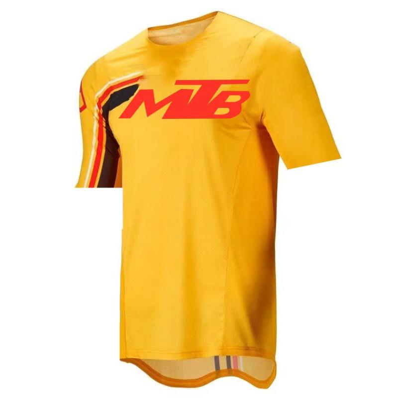 Maglie Downhill per Mountain Bike Magliette da Bici MTB Abbigliamento Sportivo Offroad DH Maglia da Moto Motocross Abbigliamento Sportivo Manica Corta Ciclismo