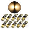 10PCS W5W LED T10 LED Bulb Canbus For BMW Opel Car Parking Dome Lights Interior Map Dome Lights 6500K Warm White Ice Blue Purple Dome Lights 6