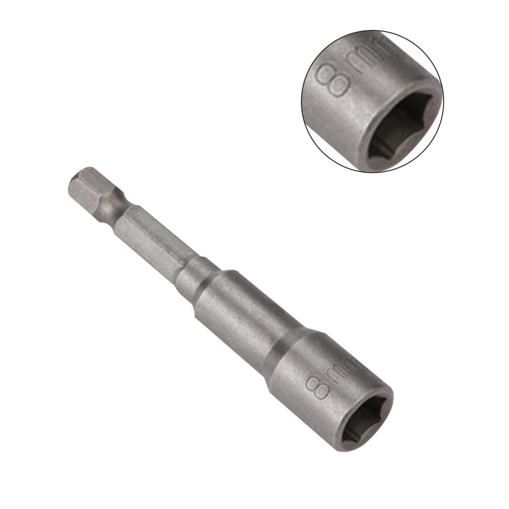 2pcs Nut Driver Bit Hexagon Socket and Shank Quick-release Nut Setter Driver Drill Bit Set