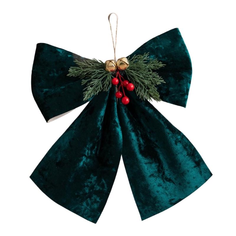 Classical Joyful Bows Ornament Cloth Designs Christmas Tree Fabric Decors Ideal for Christmas Decorations Year After Year