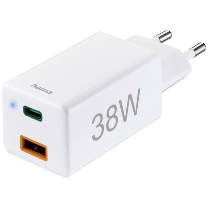 Chargeur USB intérieure - HAMA - 00201640 - Power Delivery et Qualcomm Quick charge 2.0/3.0 - 2 x USB-A, USB-C
