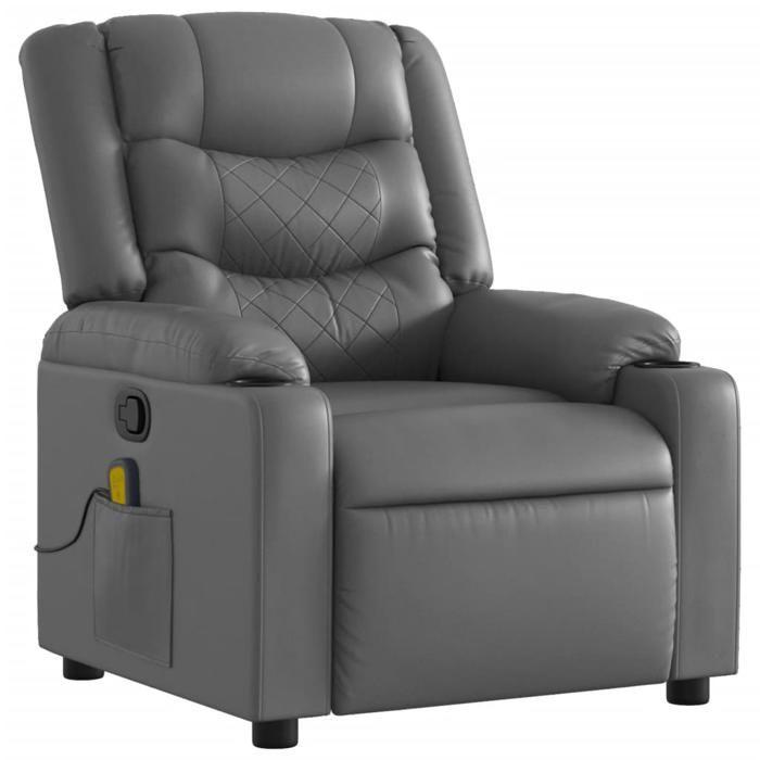 VidaXL Fauteuil de Massage Inclinable, Chaise avec Repose-pieds, Siège avec Dossier et Accoudoirs Salle de Séjour, Moderne, 374126