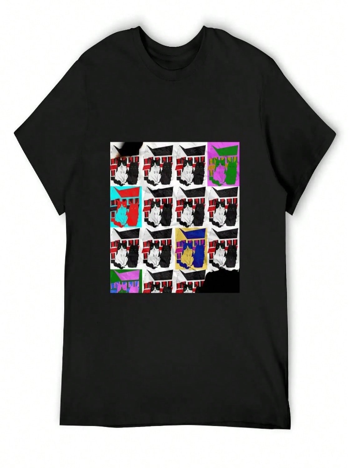 Cat Collage T-Shirt Anime Tshirt Man T Shirt Graphic T Shirts unisex T Shirt Graphic S