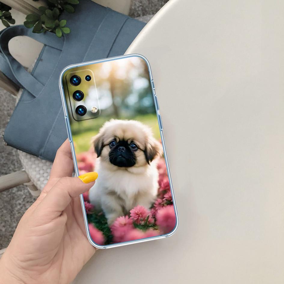 

MY6 Cute Pug Dog Transparent Phone Case for Motorola Moto G40 G04 G05 One Ace Action Fusion + Plus Hyper Macro Vision Zoom Motorola One Vision