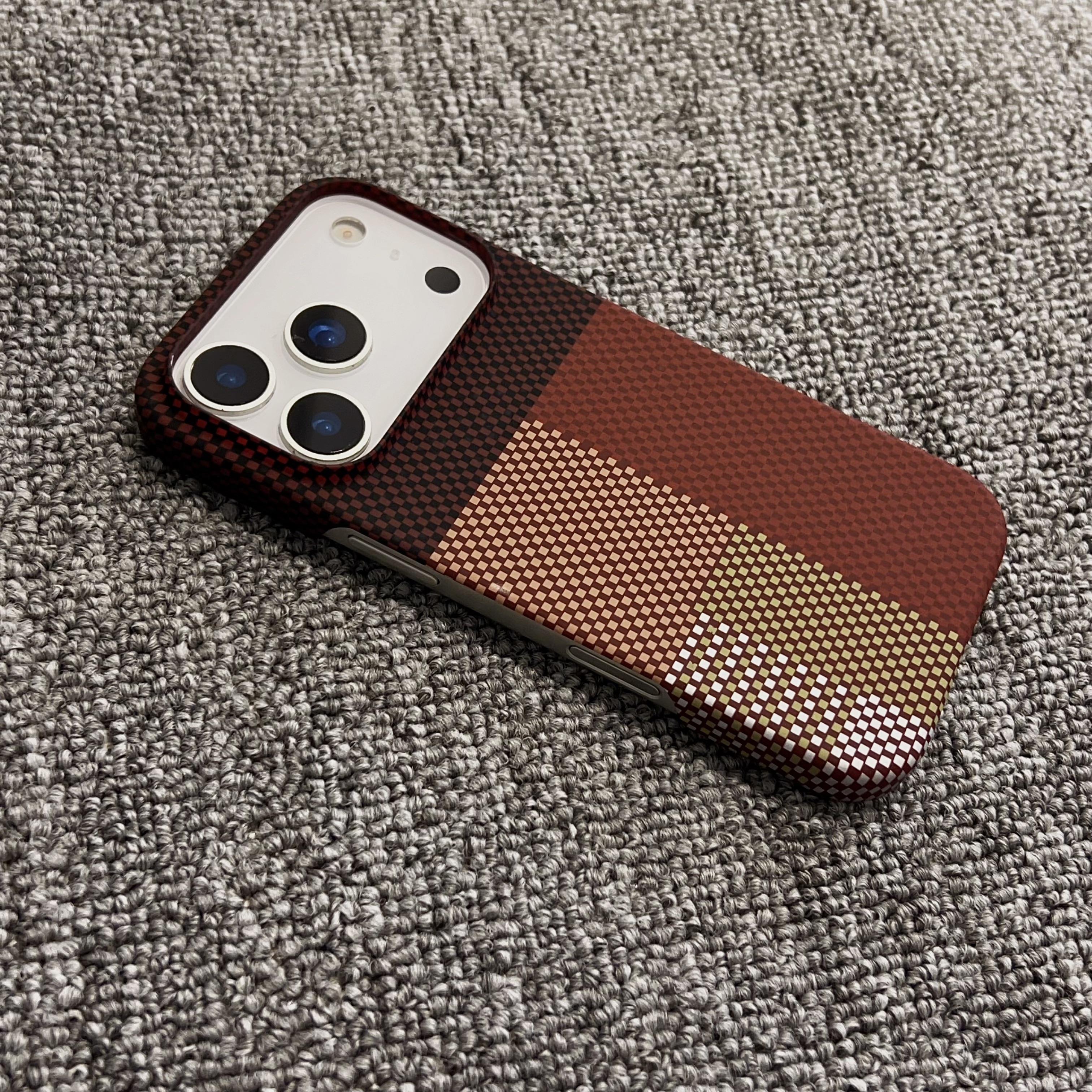 

Роскошный Тонкий Чехол с Магнитным Узором под Углеродное Волокно Для iPhone 17 Air 16 15 14 Plus 13 12 Pro Max Для Magsafe Жесткая Задняя Крышка iPhone 15
