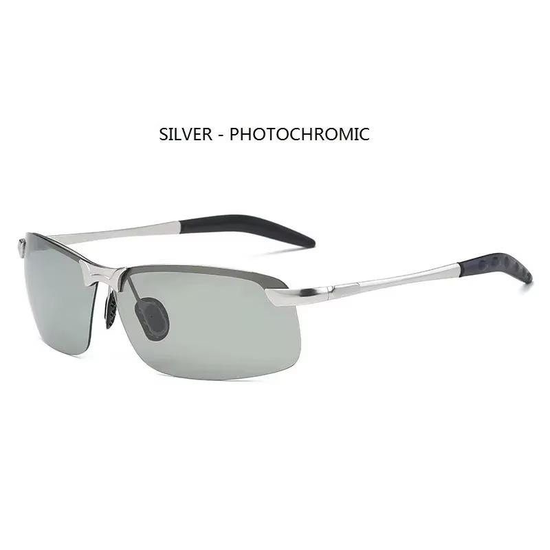 Men Photochromic Polarized Sunglasses Driving Fishing Chameleon Glasses Change Color Sun Glasses Day Night Vision UV400 Eyewear
