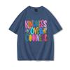 Harajuku Y2k Trend Girls Short Sleeve Tee Kindness Over Coolness Graphic Tee Unisex Clothing 100 Cotton Street Hip Hop T Shirt
