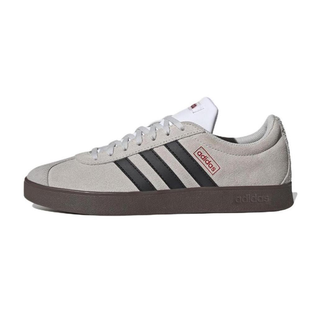 Adidas VL COURT 2.0 Dark Red Versatile Abrasion Resistant Low top Skateboard Shoes Unisex Red HQ1802(team1376-)