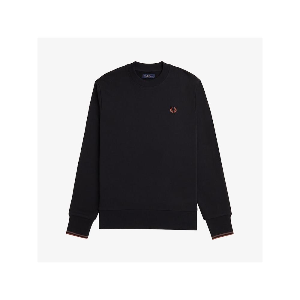 Fred Perry [baseline] Crewneck Sweatshirt   Black Afpm2437535 X56 qzgAfpm2437535 X56