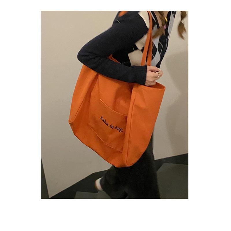 Casual Canvas Bag Female Summer Tide Fashion Tote Bag All-match Ins Large-capacity Bag Shopping Bag Bag