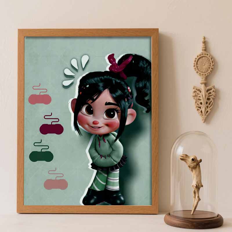 Disney Diamond Painting Kit Vanellope Style Home Decor Craft Perfect Gift Idea Diamond Art Round 20x30cm