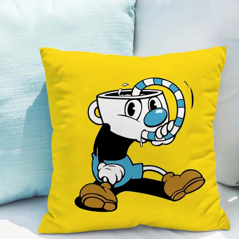 Cushion Covers 45x45 C-cuphead Ornamental Pillows for Living Room Pillowcase 40*40 Fall Decor Lounge Chairs Body Pillow Cover