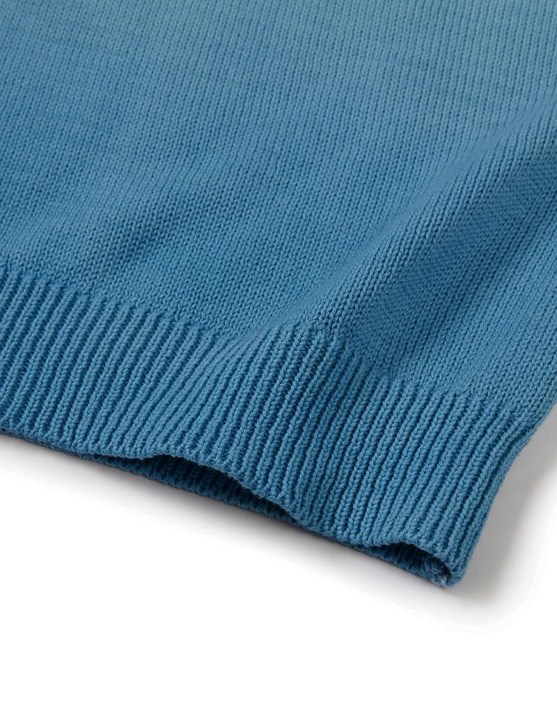 MMLG [Mmlg] Tone Washing Knit (Blue)