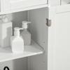 Bathroom Cabinet, Free Standing Bathroom Storage Cabinet with 2 Drawers and Adjustable Shelf, Small Bathroom Storage Unit, White
