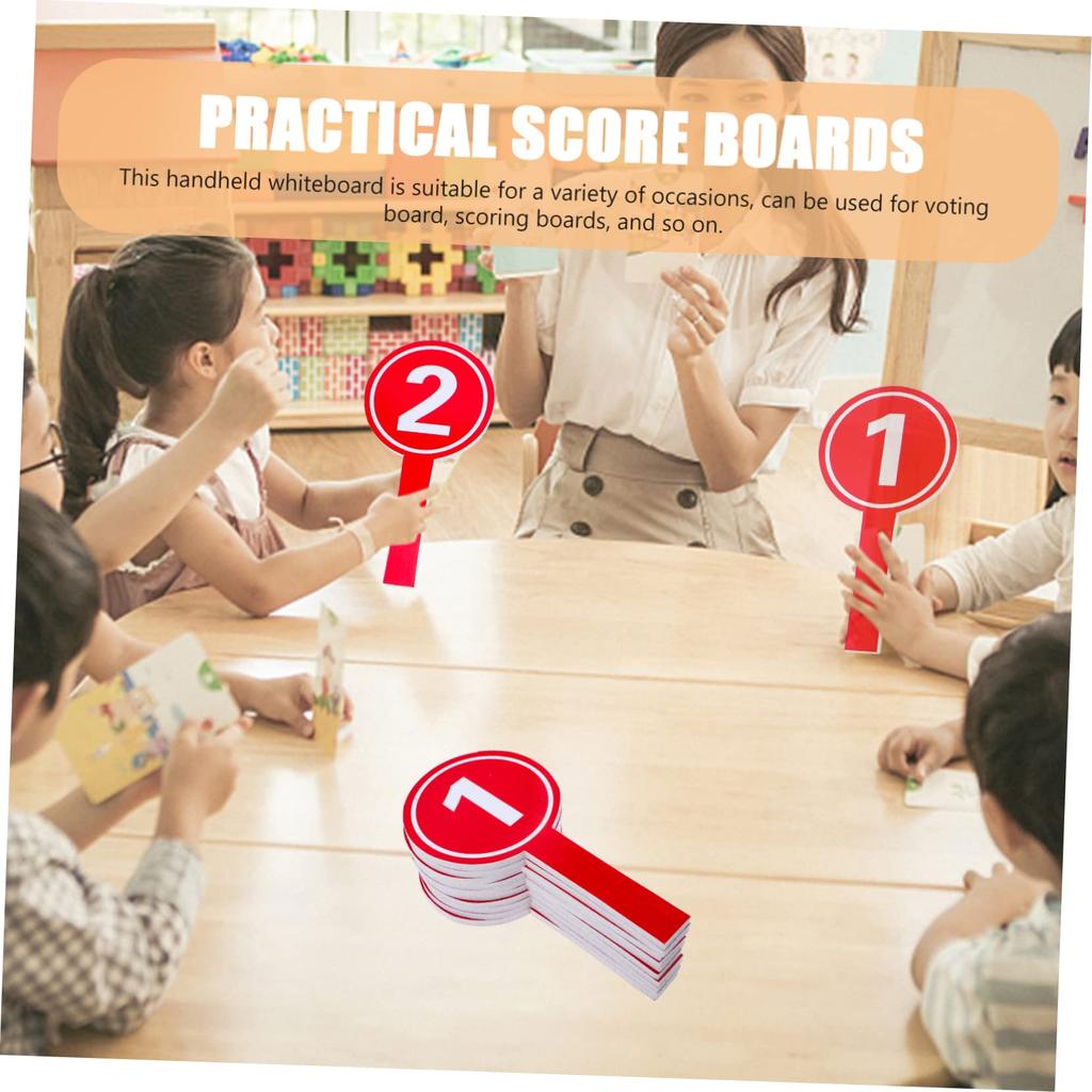TEHAUX 10-Piece A-Piece Number Plate Score Holder, Large, Practical Handheld Paddle Game, Small Whiteboard Score Reporter Paddle, Small Whiteboard