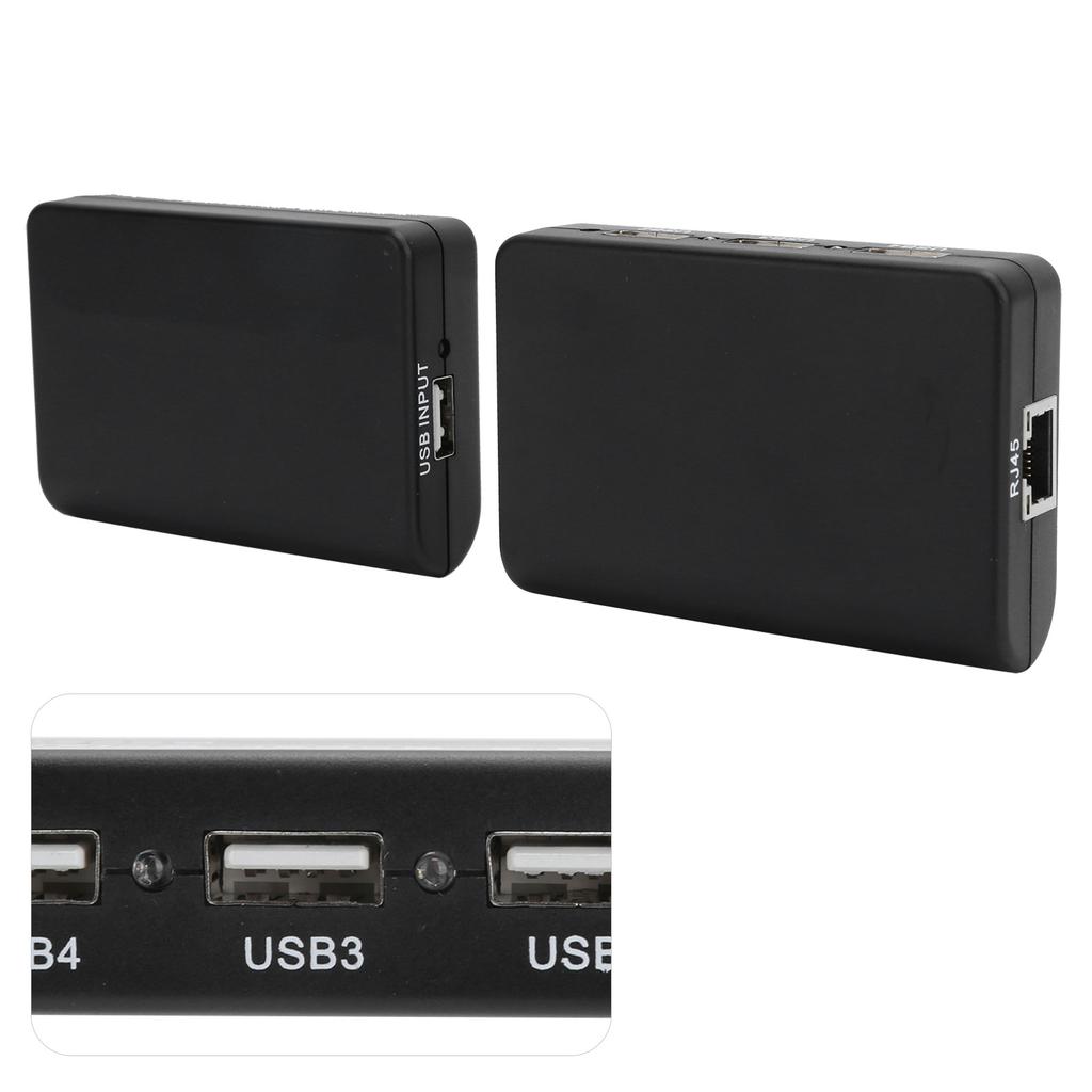 Network Extender for RJ45 T568b 480mbps Hub Adapter USB2.0 Splitter Box 100M