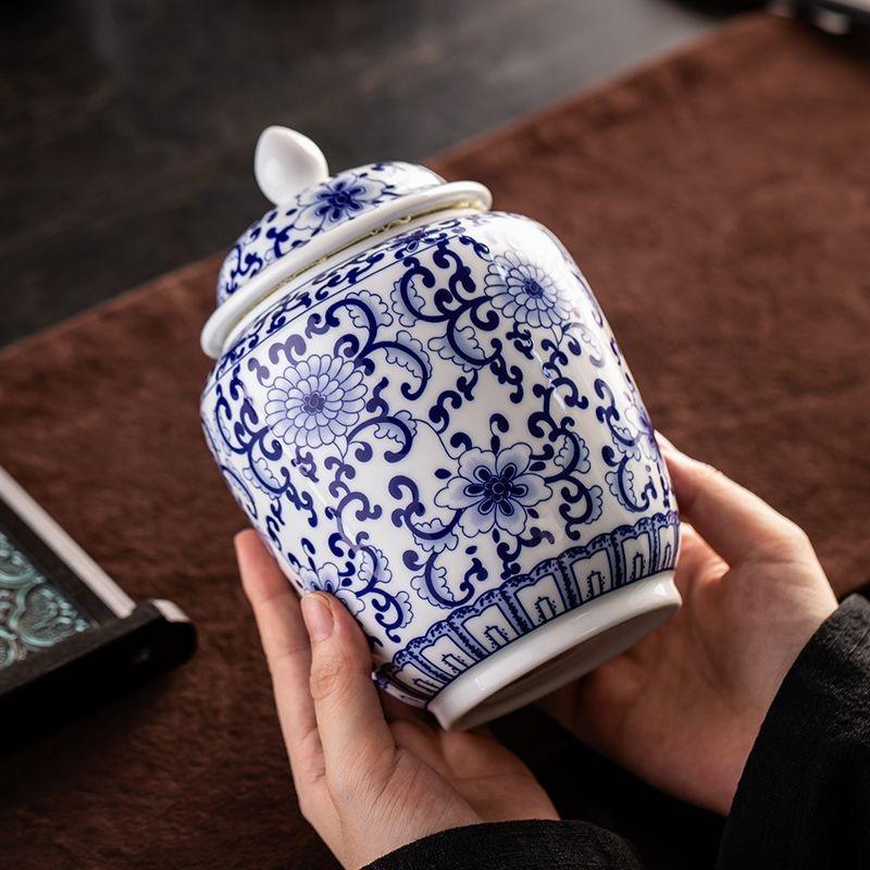 Enamel Ceramic Tea Caddy – Moisture-Proof Sealed Jar for Tea Storage Tea Jar