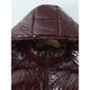 Moda Outono Inverno Superfície Brilhante Jaqueta Feminina Gola Alta Manga Longa Zíper Parka com Capuz Casacos Casuais Femininos Y2k