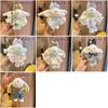 19cm Rabbit Pendant Soft Plush Rabbit Key Ring Lovely Plush Keychains  Girls Gift