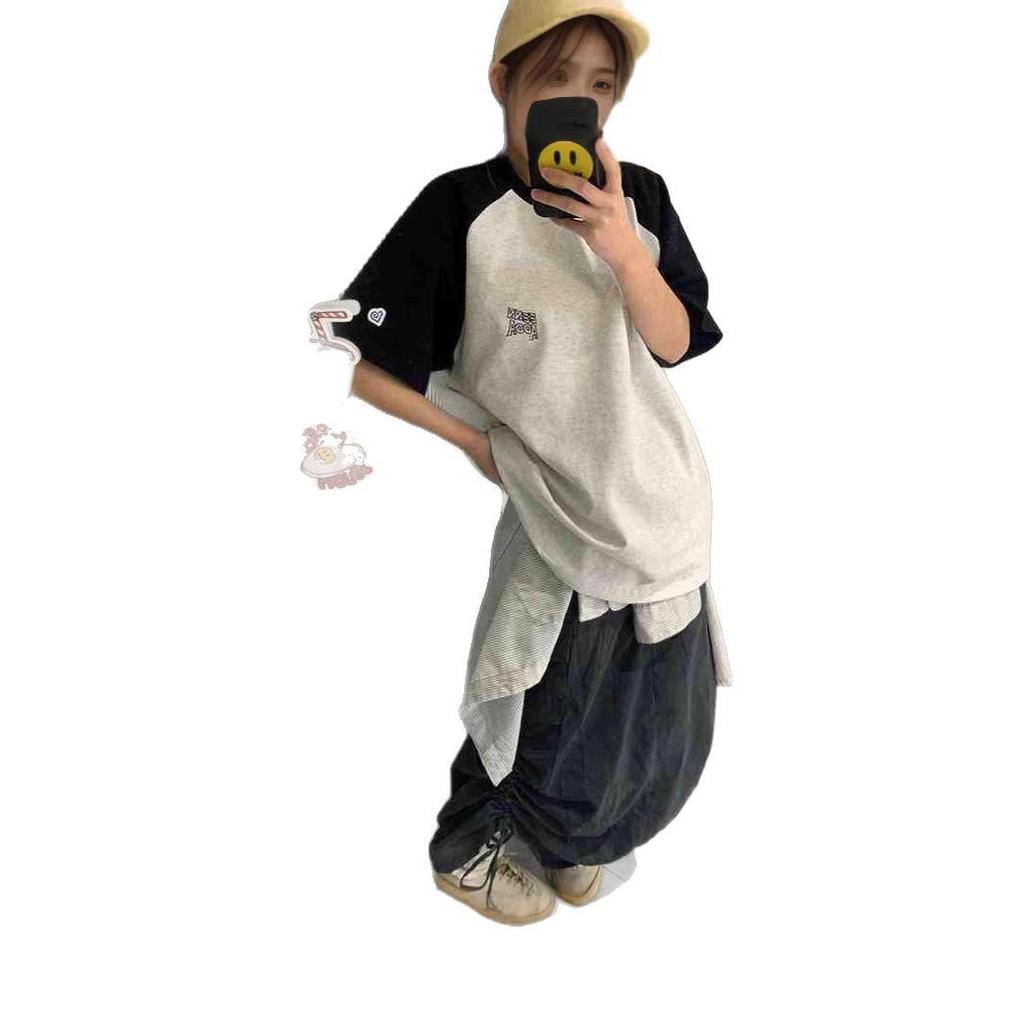 Übergröße Amerikanisch Retro Chic Kurzarm T-Shirt für Damen - Trendiges Sommeroberteil im Hongkong-Stil