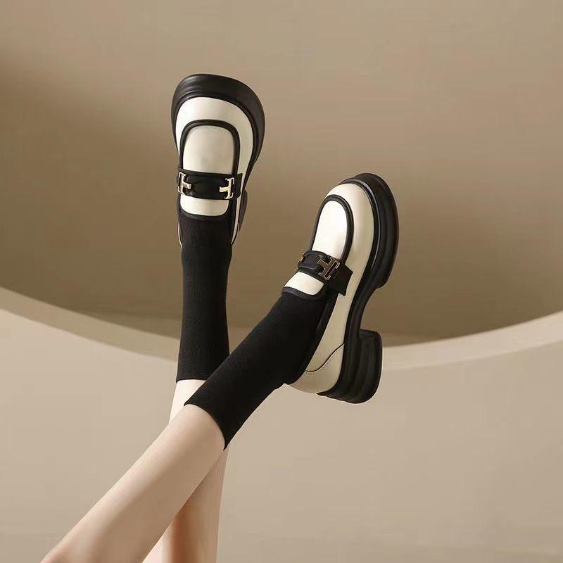 Mary Jane shoes autumn platform loafer one-pedal single shoes
