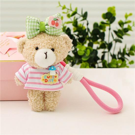 Mini Plush Cartoon Bear Keychain Toy 15cm