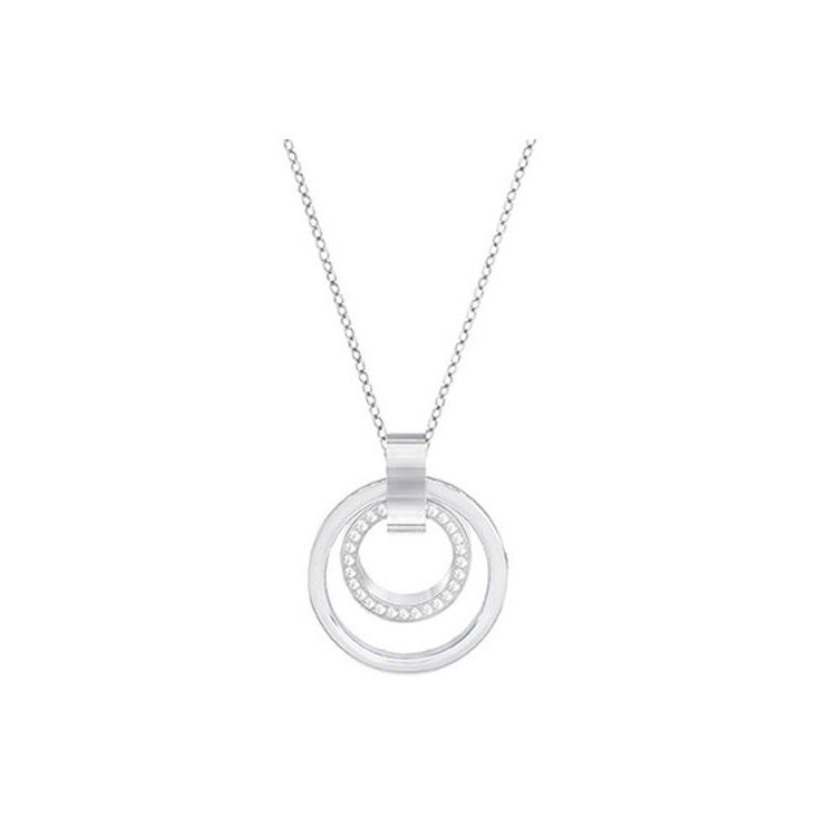 Swarovski Hollow Interlocking Necklace Women necklace 5349345 White Gold-Plated