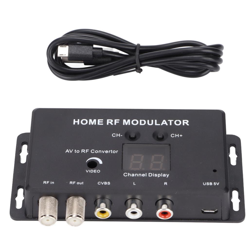 UHF Modulator Audio and Video To RF Channel Home RF Modulator for DVD Players Games Digital Equipment.