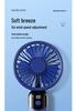 6-Speed Mini Handheld USB Fan: Silent, Strong, Portable with Digital Display – Perfect for Desktop or Travel