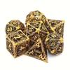 Set di Dadi Metallici Vuoti D&D Dadi Metallici Vuoti D&D 7 Pezzi Dadi Poliedrici