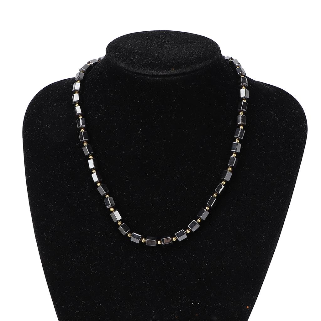 Magnetic Therapy Necklace Men Women Iron Ore Simple Fashionable Pain Relief Necklace Birthday Gift