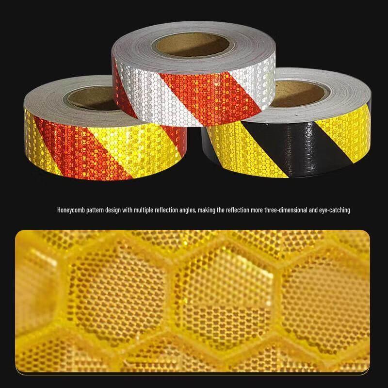 Black & Yellow Reflective Hazard Tape