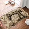 Vintage Sewing Machine Design Welcome Doormat Entrance Floor Mat Funny Doormat Door Mat Decorative Indoor Outdoor Doormat